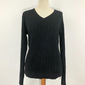 Sonoma Cable Knit Black sweater